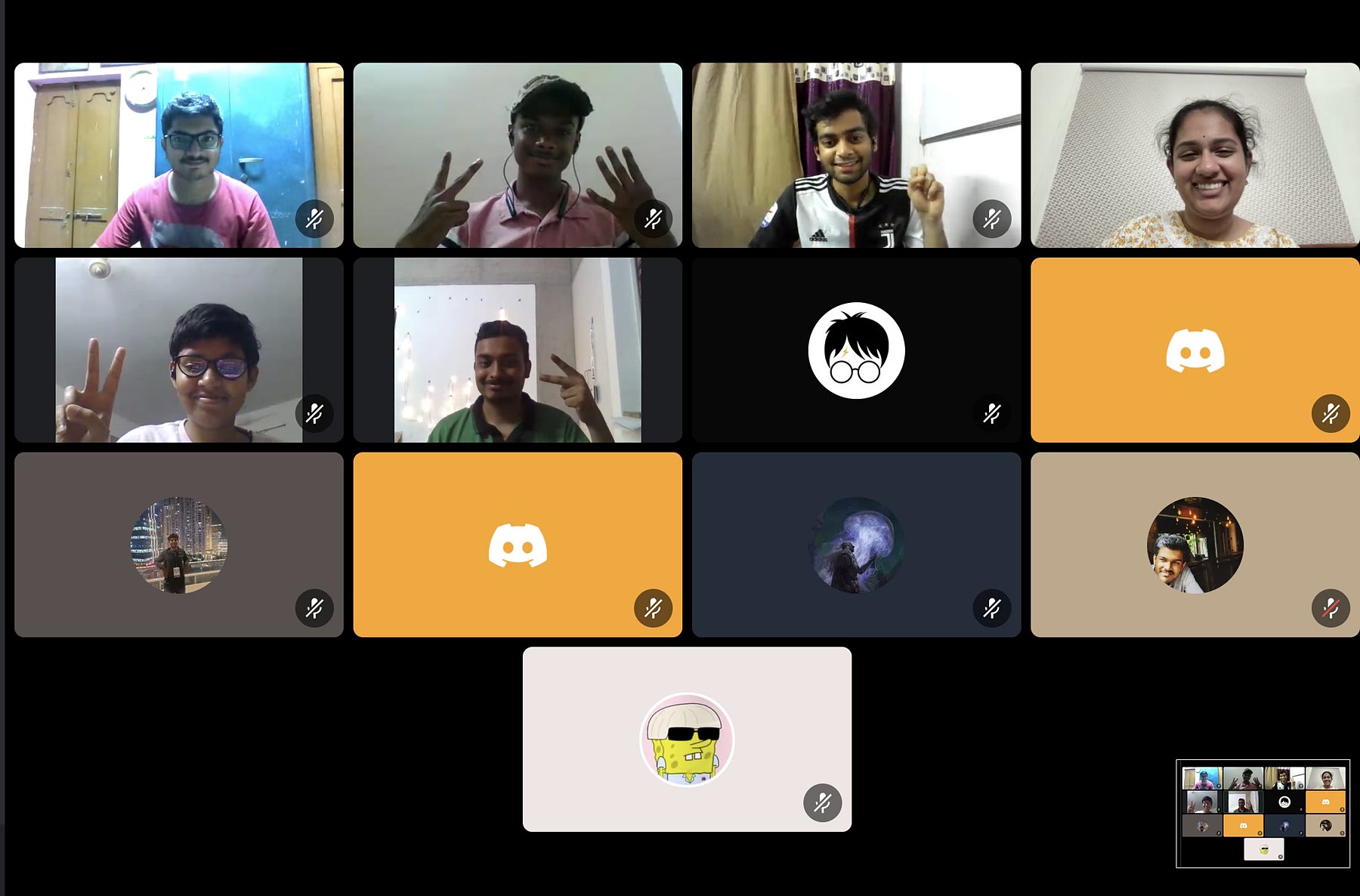 An online community meetup with participants joining through video and Discord